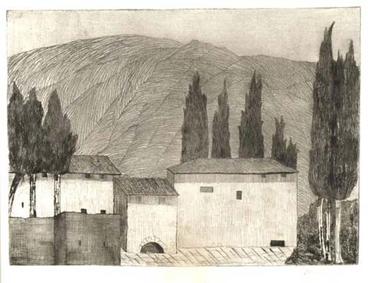 Ottone Rosai, La casa delle civette (1913; acquaforte, 246 x 336 mm; Bologna, Pinacoteca Nazionale)
 Ottone Rosai, La casa delle civette (1913; acquaforte, 246 x 336 mm; Bologna, Pinacoteca Nazionale)