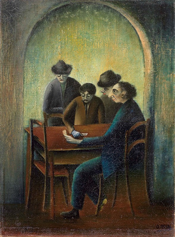 Ottone Rosai, Partita a Briscola (1920; olio su tela, 70 x 50 cm; Collezione privata)
 Ottone Rosai, Partita a Briscola (1920; olio su tela, 70 x 50 cm; Collezione privata)