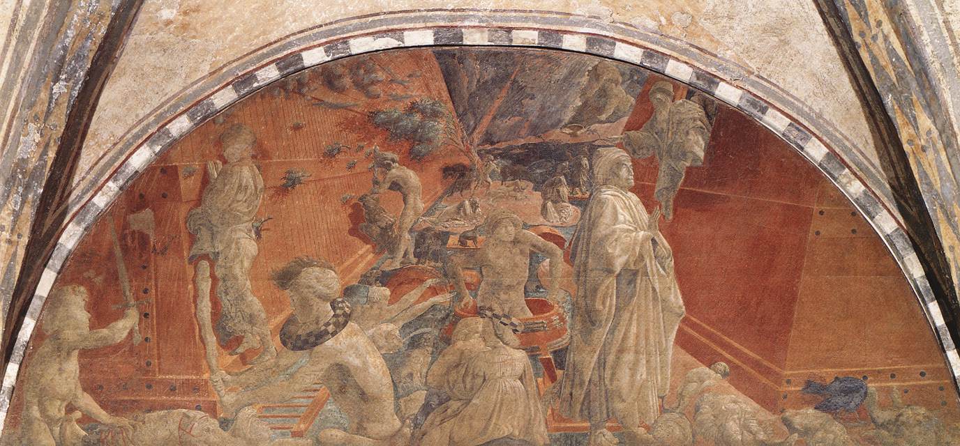 Paolo Uccello, Diluvio universale e recessione delle acque (1447-1448 circa; affresco trasportato su tela, 215 x 510 cm; Firenze, Santa Maria Novella)
 Paolo Uccello, Diluvio universale e recessione delle acque (1447-1448 circa; affresco trasportato su tela, 215 x 510 cm; Firenze, Santa Maria Novella)