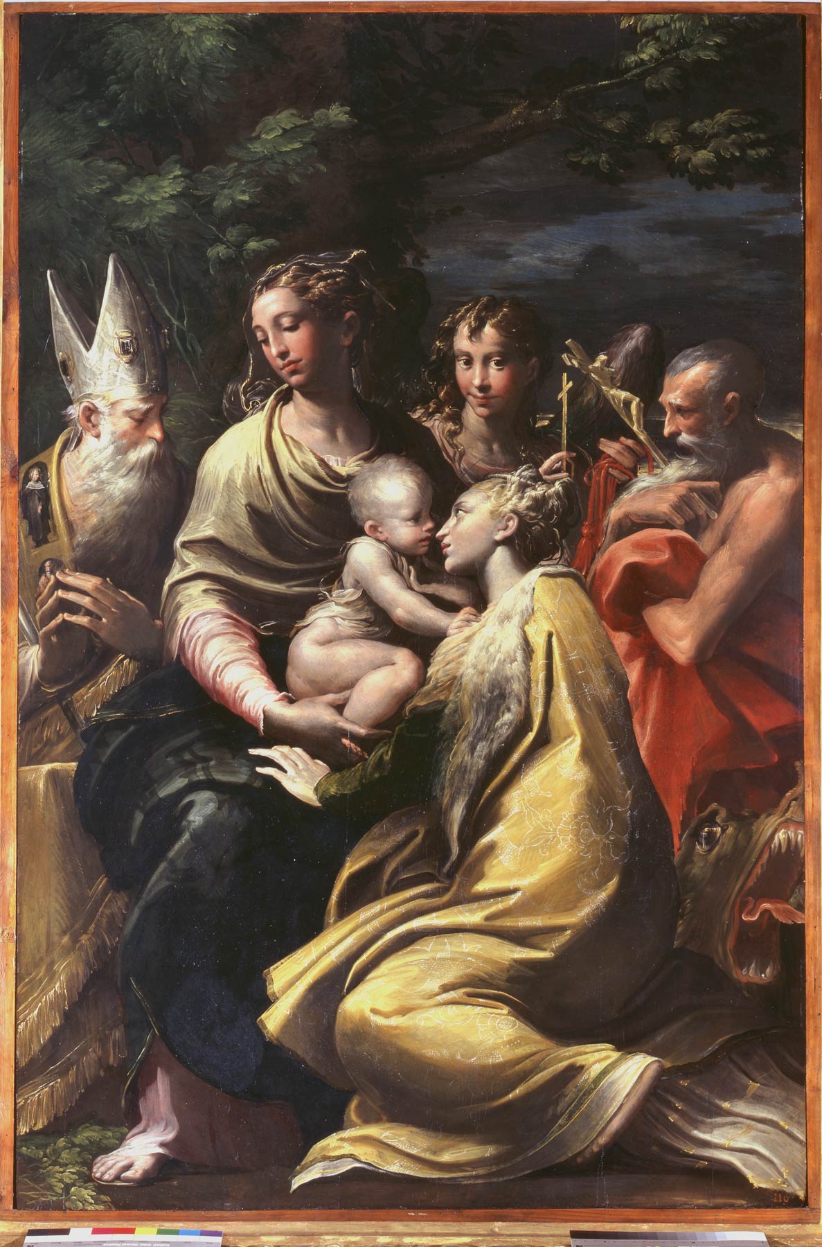 Parmigianino, Pala di Santa Margherita (1529; tavola, 293 x 216,5 cm; Bologna, Pinacoteca Nazionale)