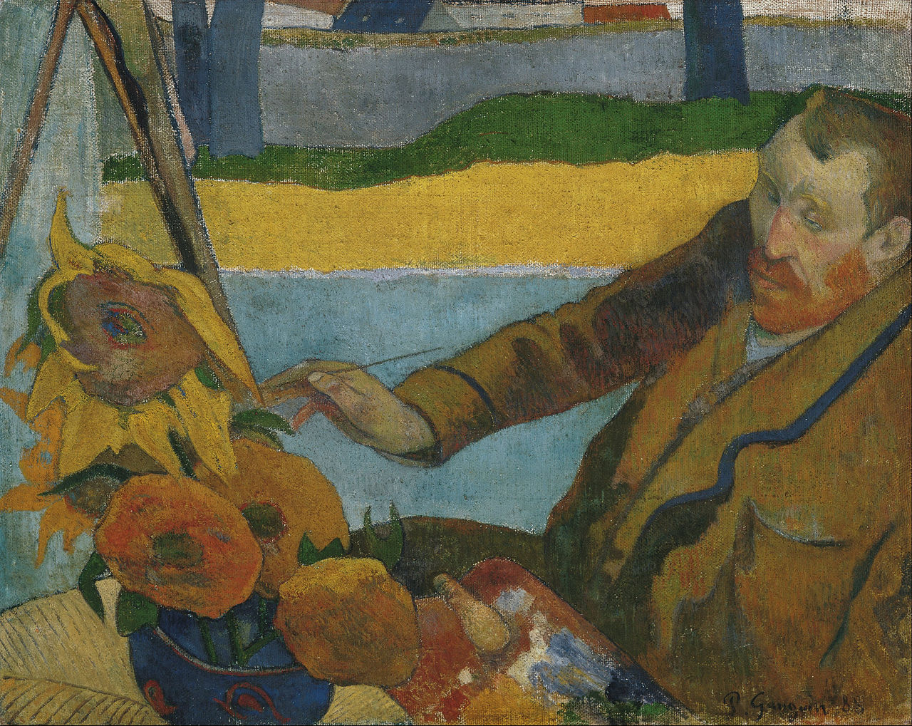 Paul Gauguin, Vincent van Gogh dipinge girasoli (1888; olio su juta, 73 x 91 cm; Amsterdam, Van Gogh Museum)
 Paul Gauguin, Vincent van Gogh dipinge girasoli (1888; olio su juta, 73 x 91 cm; Amsterdam, Van Gogh Museum)
