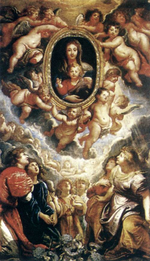 Pieter Paul Rubens, Madonna della Vallicella (1608; olio su ardesia, 425 x 250 cm; Roma, Santa Maria in Vallicella)
