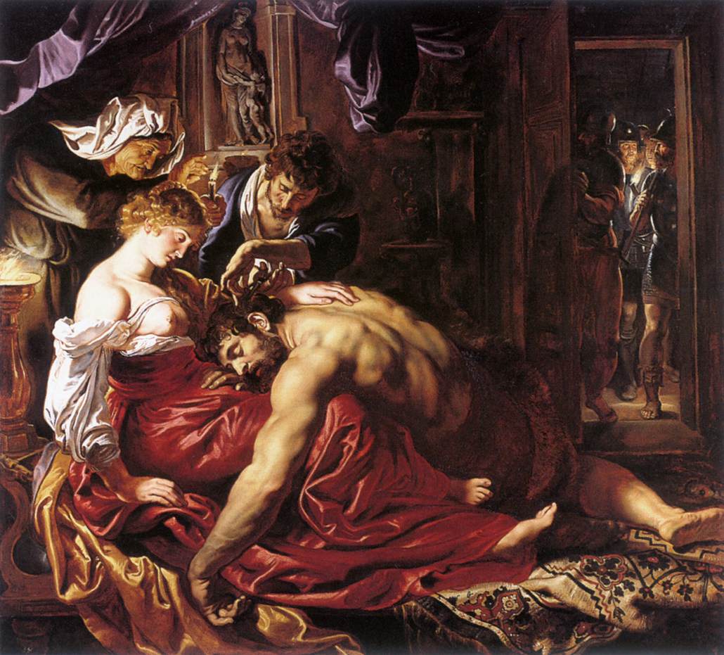 Pieter Paul Rubens, Sansone e Dalila (1609 circa; olio su tavola, 185 x 205 cm; Londra, National Gallery)
