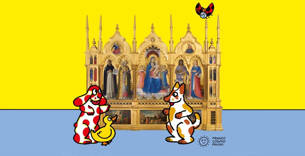 La Galleria Nazionale dell'Umbria presenta la guida per bambini con la Pimpa La Galleria Nazionale dell'Umbria presenta la guida per bambini con la Pimpa