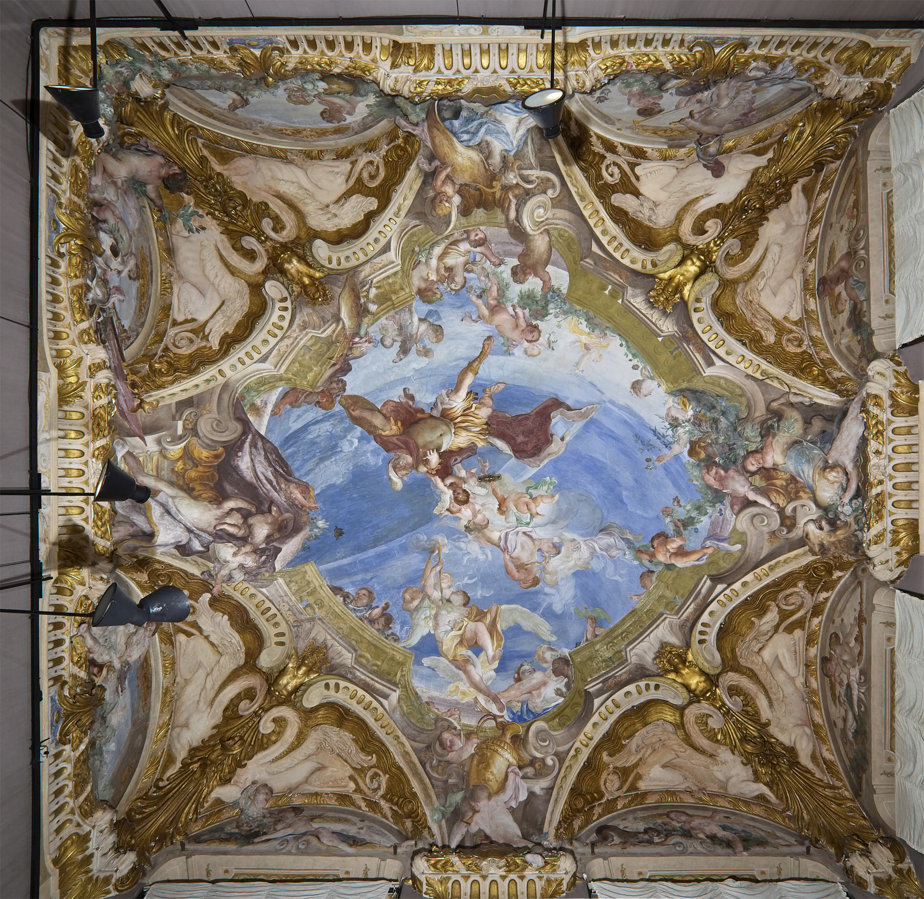 Gregorio De Ferrari, Allegoria della Primavera (1687; affresco; Genova Palazzo Rosso)
