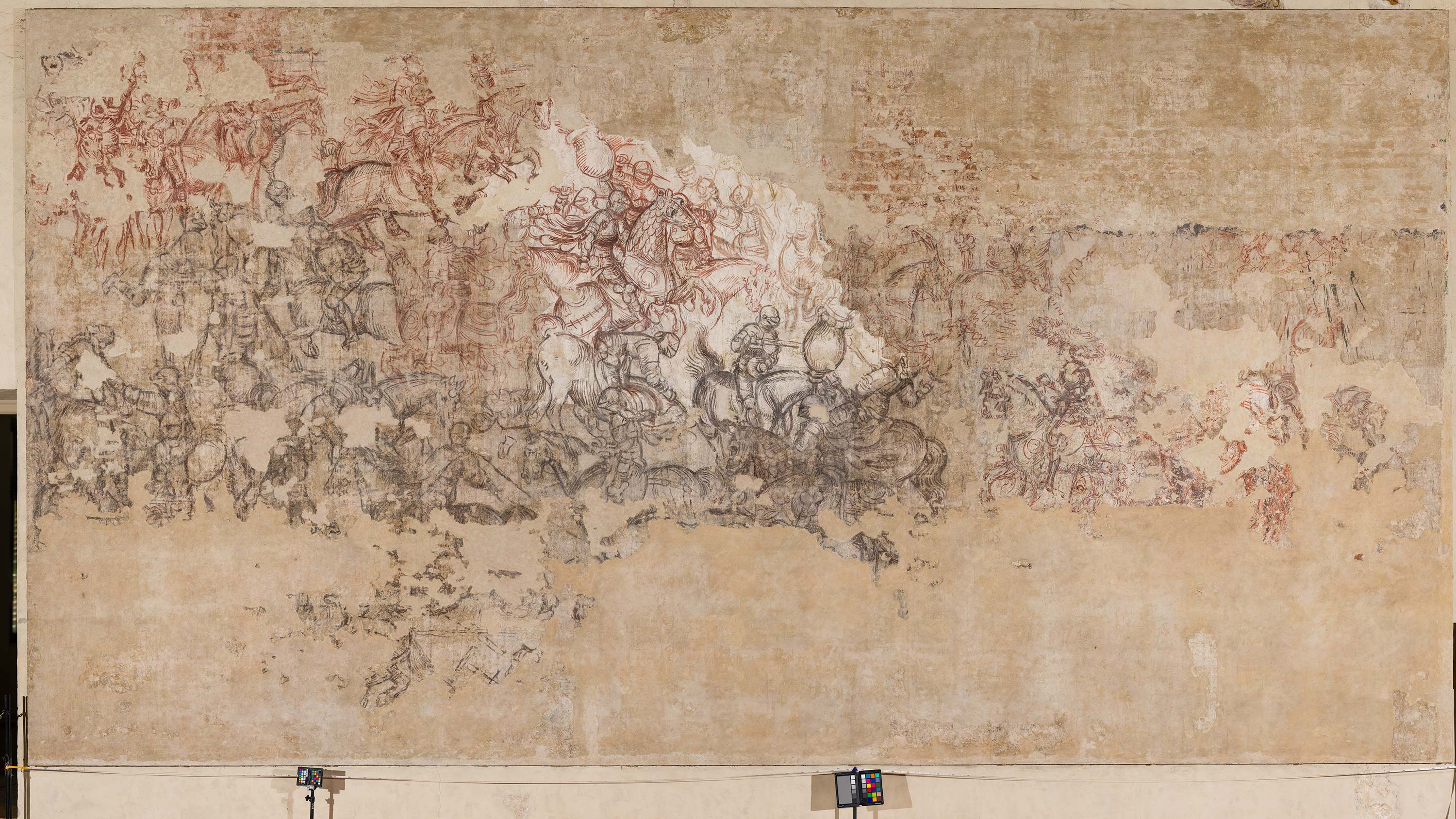 Pisanello, Torneo di cavalieri (1430-1433; pittura murale strappata, tecnica mista; Mantova, Palazzo Ducale)
