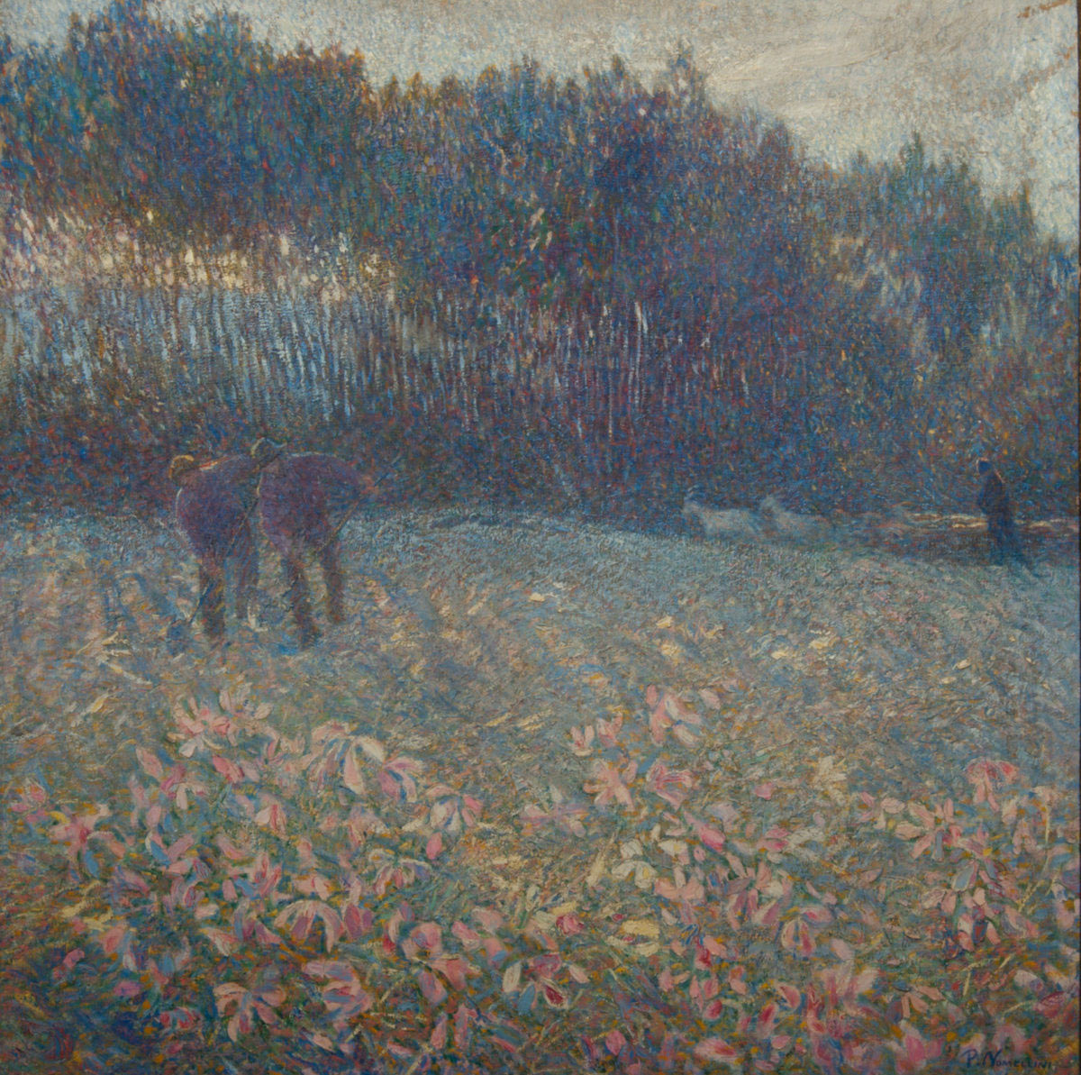 Plinio Nomellini, Sole e brina (1896; olio su tela, 125 x 125 cm; Novara, Galleria d’Arte Moderna Paolo e Adele Giannoni)
