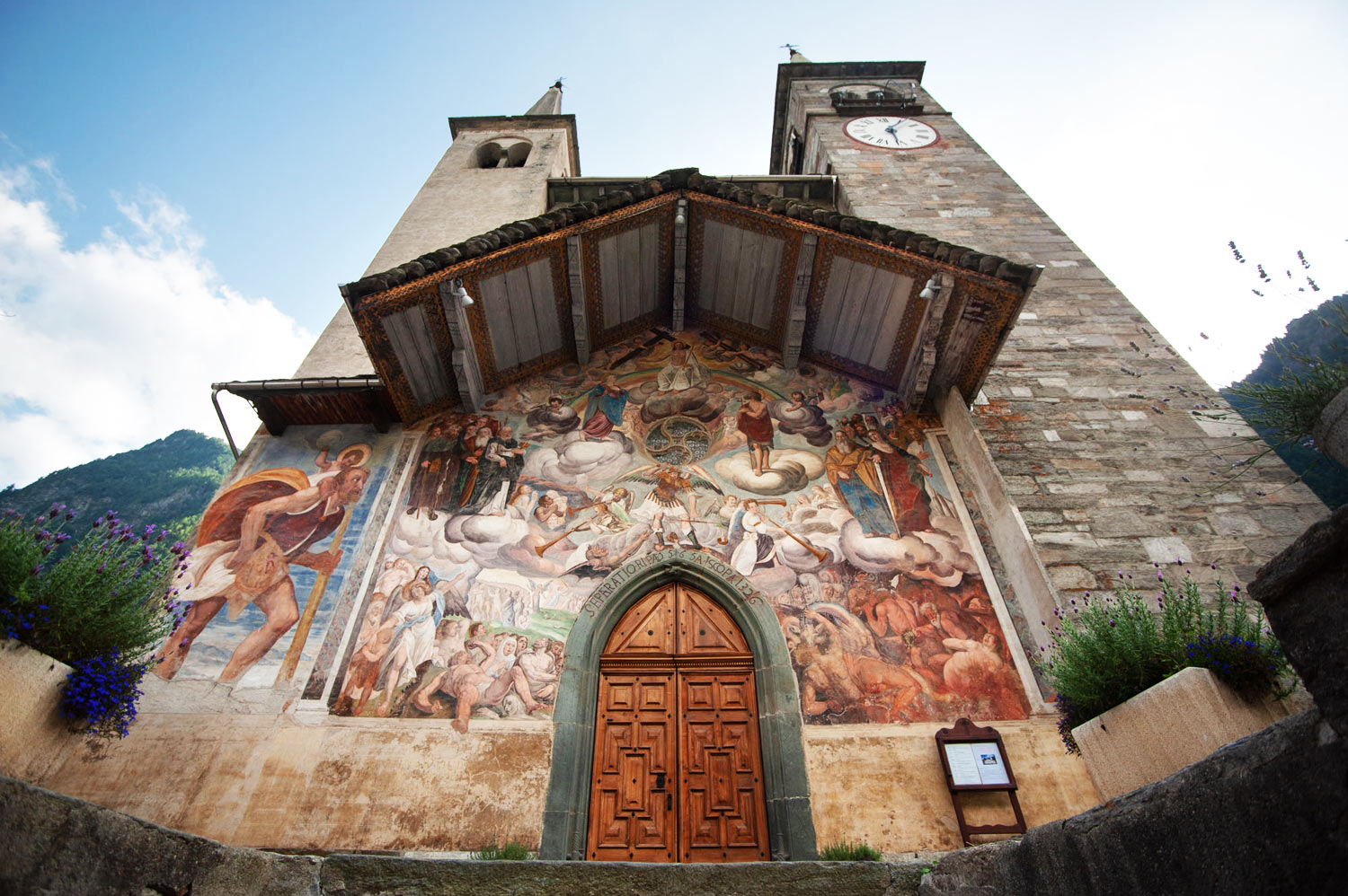 The facade of the church of San Michele in Riva Valdobbia