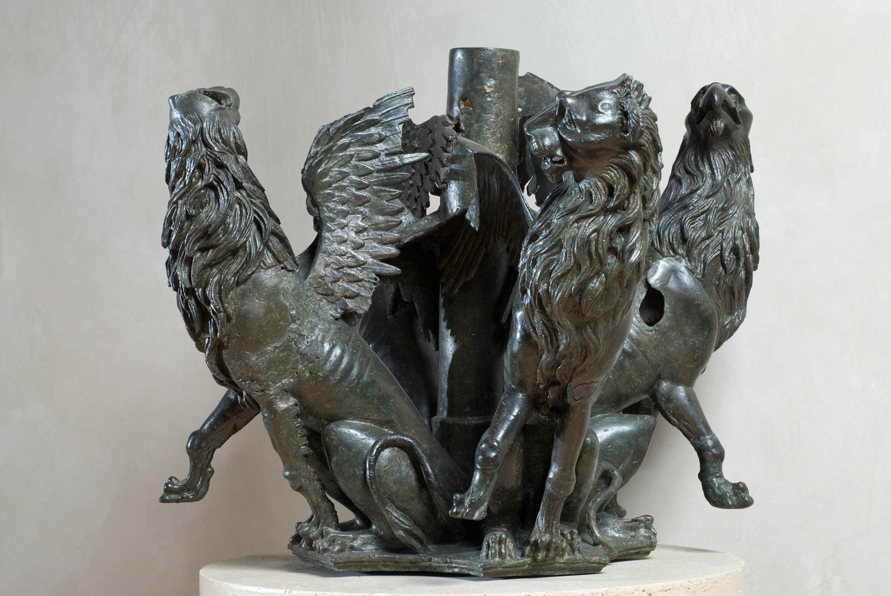 Rubeus, Griffins and Lions (1280-1299; bronze; Perugia, National Gallery of Umbria)