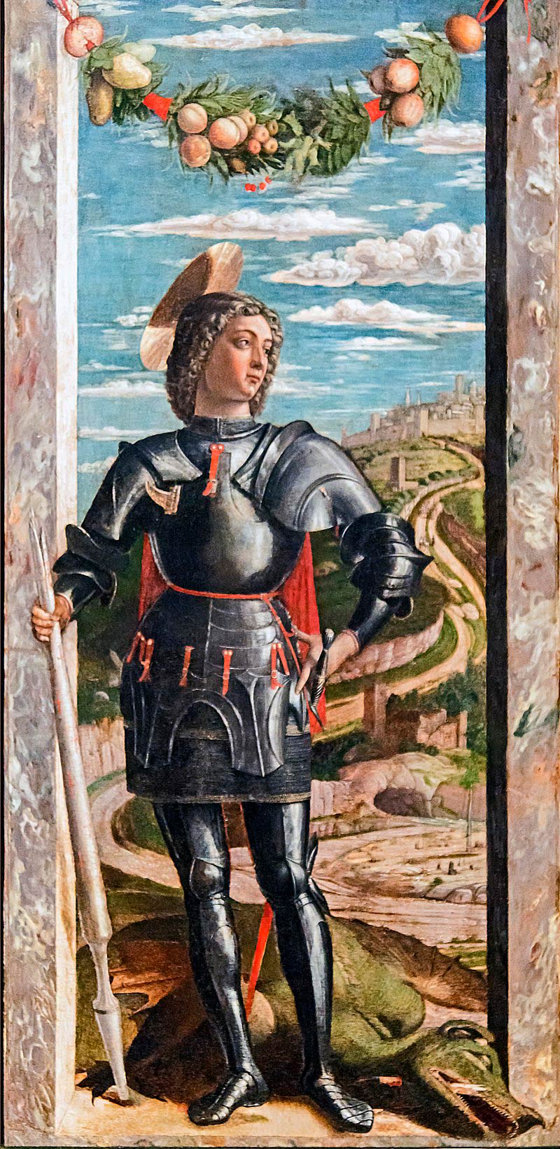 Andrea Mantegna, San Giorgio (1460 circa; tempera su tavola, 66 x 32 cm; Venezia, Gallerie dell'Accademia)