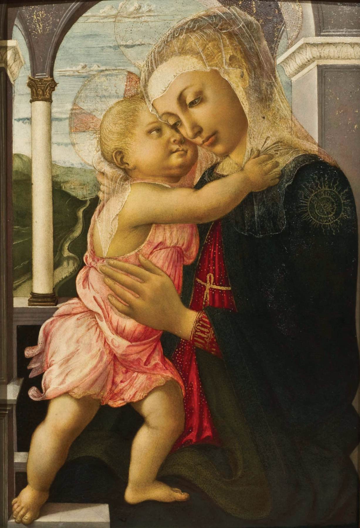 Sandro Botticelli, Madonna della Loggia (1467 circa; tempera su tavola, 72 x 50 cm; Firenze, Gallerie degli Uffizi)
