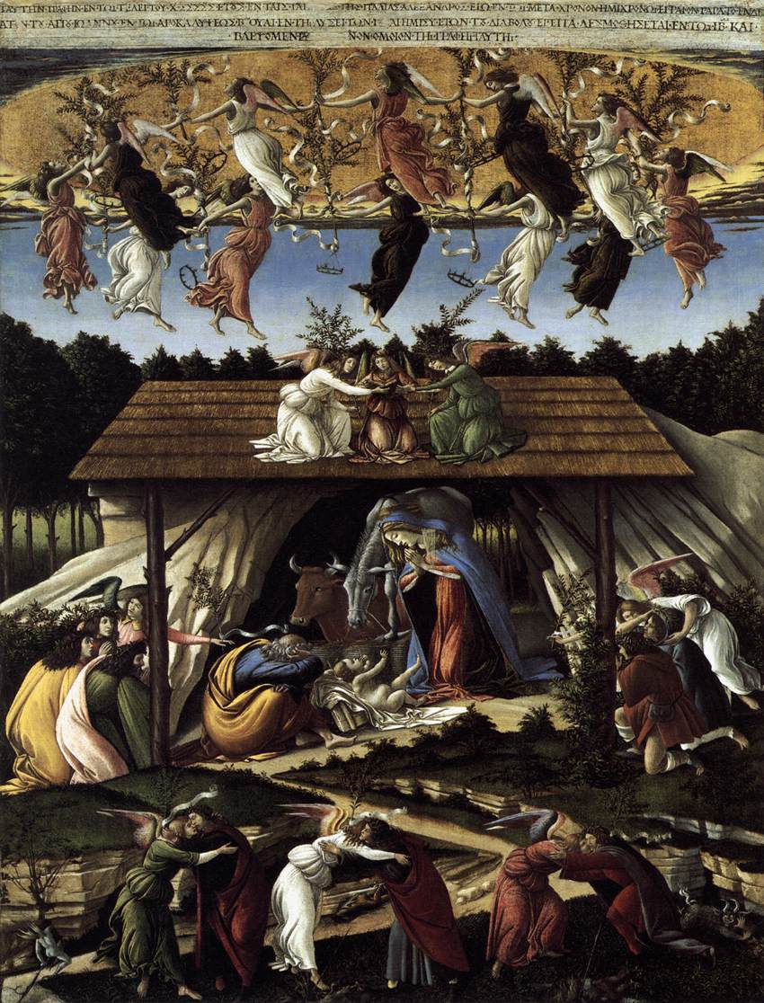 Sandro Botticelli, Natività mistica (1501; tempera su tela, 109 x 75 cm; Londra, National Gallery)
