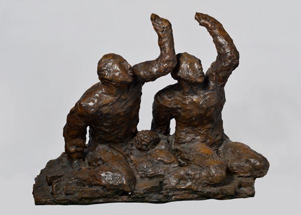 Sandro Chia, Senza titolo (1984; bronzo, 83 x 65 x 47 cm; Collezione privata)
