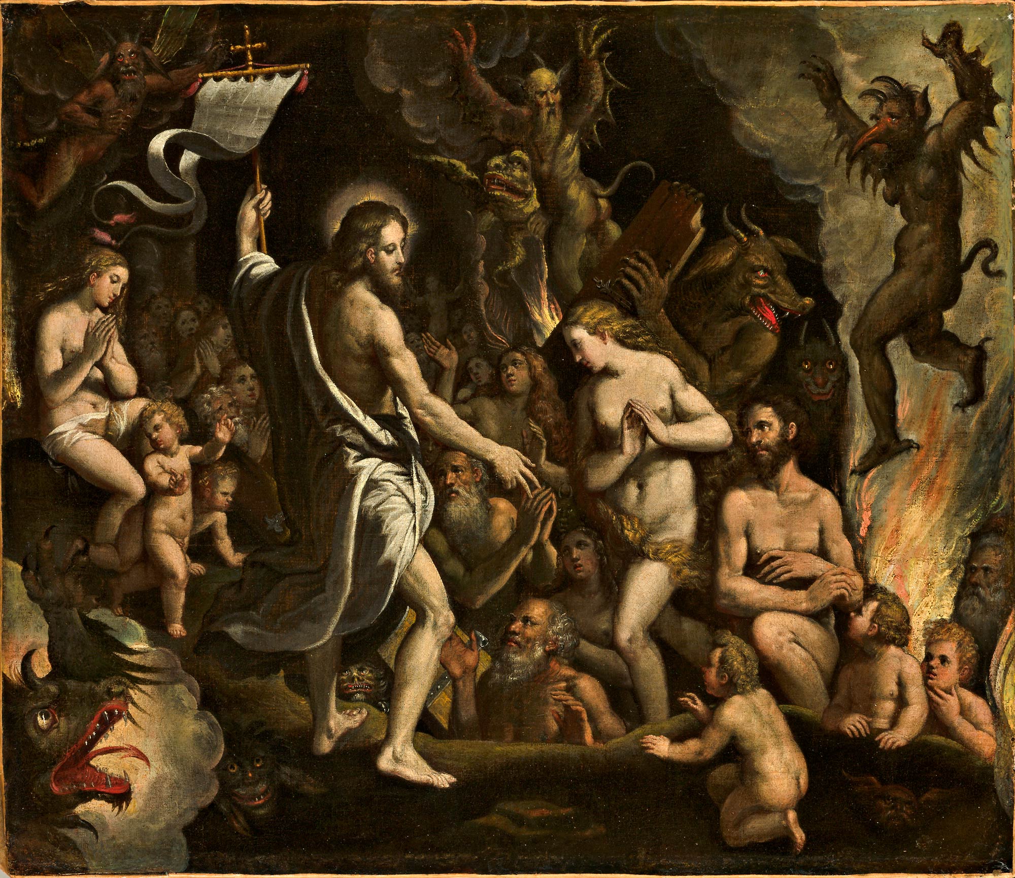 Ippolito Scarsella detto lo Scarsellino, Discesa di Cristo al Limbo (1590-1595; olio su tela, 65 x 79 cm; Modena, Galleria Estense)