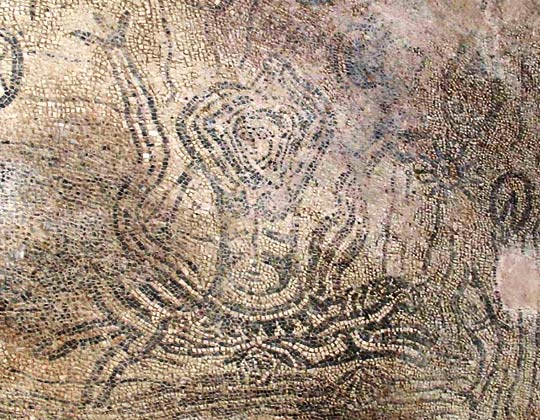 Arte romana, Mosaico con Scilla (II secolo d.C.; mosaico; Grumento Nova, Parco Archeologico di Grumentum)