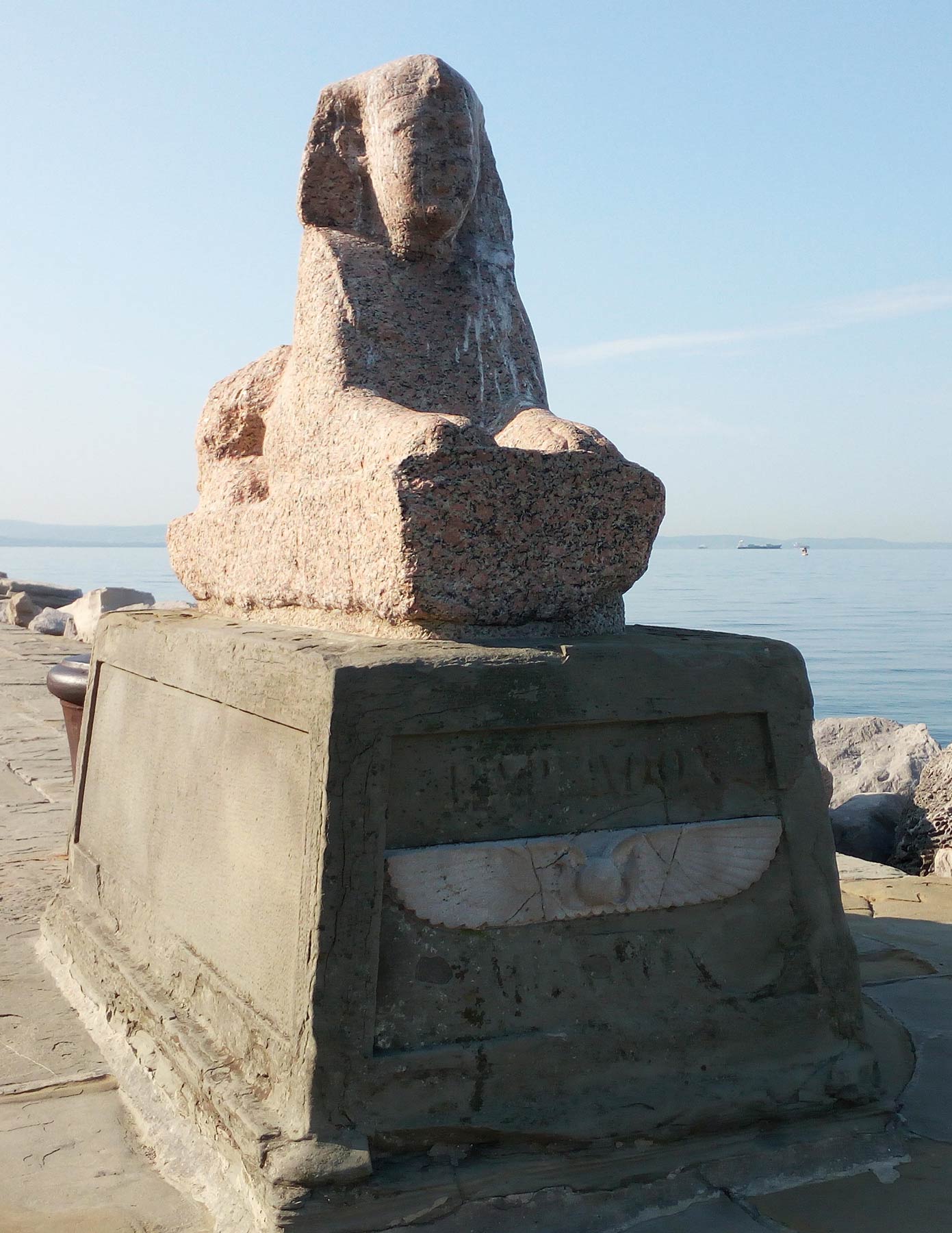 Egyptian art, Sphinx (2nd century B.C.?; granite; Trieste, Miramare Castle)