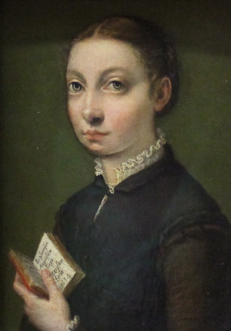 Sofonisba Anguissola, Autoritratto (1554; olio su tela, 19,5 x 12,5 cm; Vienna, Kunsthistorisches Museum)
