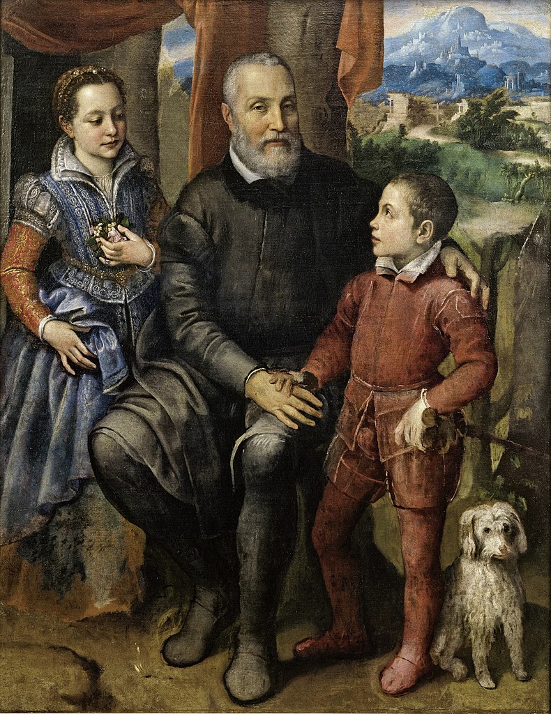 Sofonisba Anguissola, Il ritratto della famiglia Anguissola (1558 circa; olio su tela, 157 x 122 cm; Fredensborg, Nivaagaards Malerisamling)
