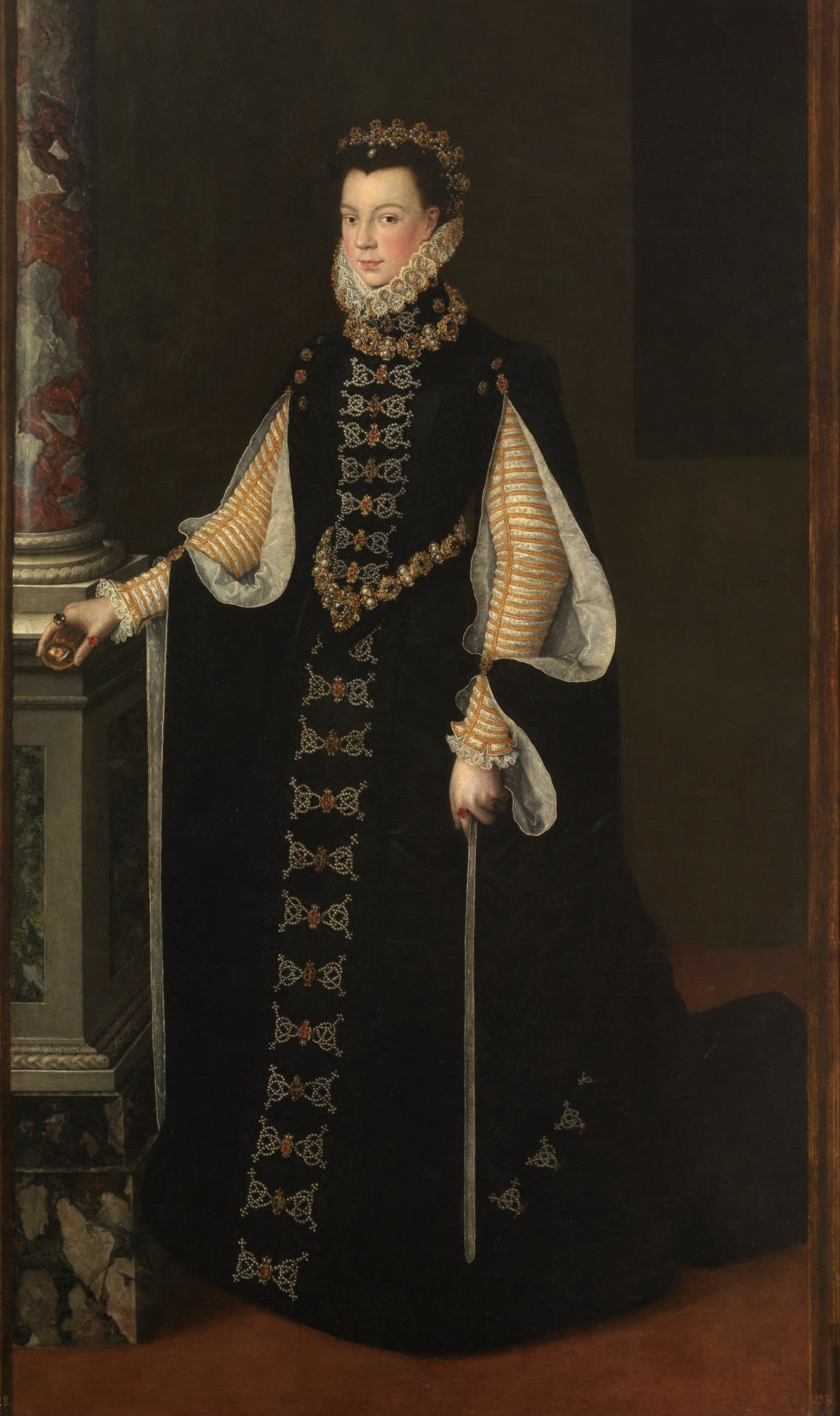 Sofonisba Anguissola, Ritratto di Elisabetta di Valois (1561-1565; olio su tela, 205 x 123 cm; Madrid, Prado)
