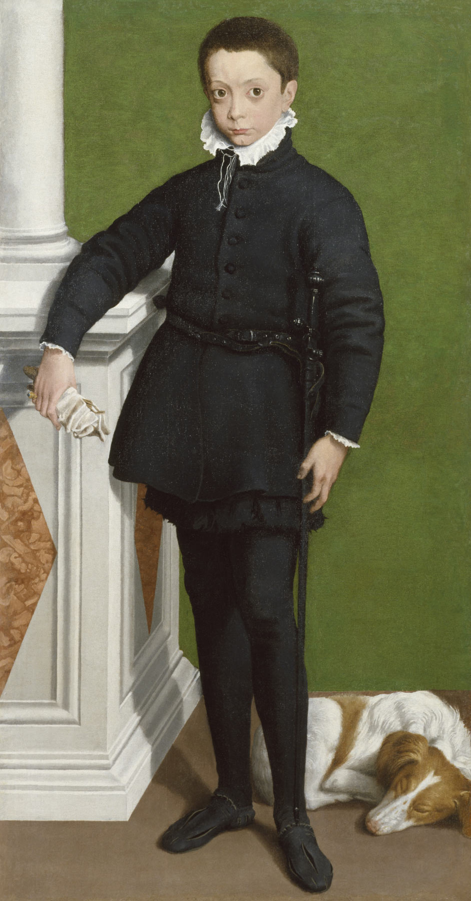 Sofonisba Anguissola, Ritratto di Massimiliano II Stampa (1588; olio su tela, 136,8 x 71,5 cm; Baltimora, Walters Art Museum)
