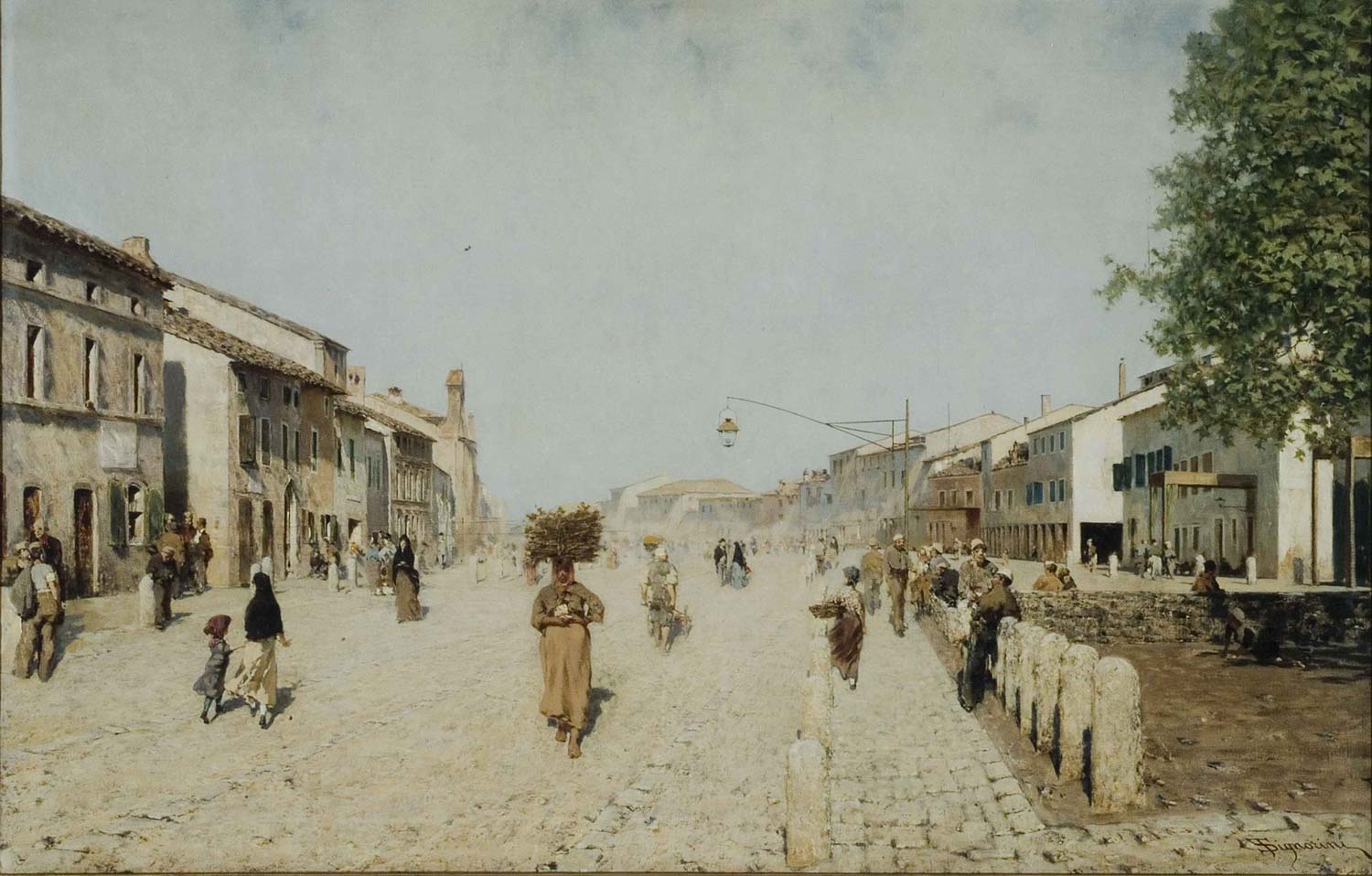 Telemaco Signorini, Sobborgo di Porta Adriana a Ravenna (1875; olio su tela, 58x98 cm; Roma, Galleria Nazionale d'Arte Moderna e Contemporanea)
