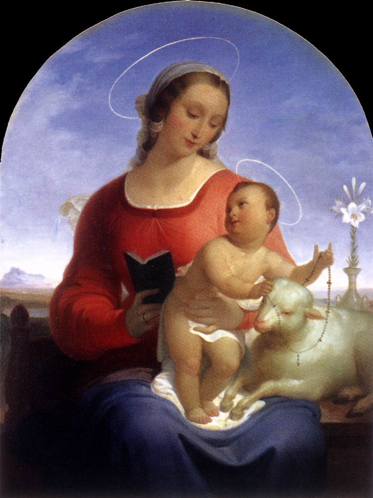 Tommaso Minardi, Madonna del Rosario (1841; olio su tela, 108 x 82 cm; Roma, Galleria Nazionale d'Arte Moderna e Contemporanea)
