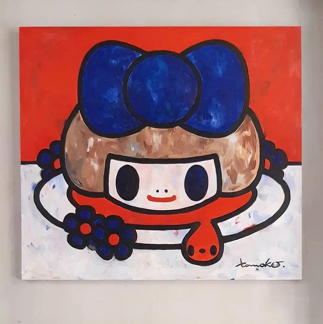 Tomoko Nagao, Salomé aux fleurs bleues (2020 ; huile sur toile, 80 x 90 cm) Tomoko Nagao, Salomé aux fleurs bleues (2020 ; huile sur toile, 80 x 90 cm)