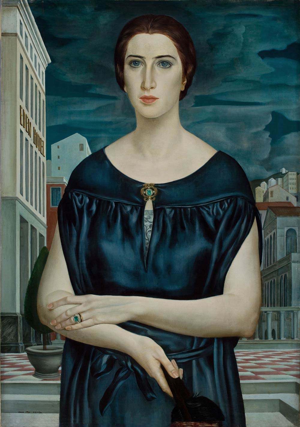 Ubaldo Oppi, La giovane sposa (1922-1924; olio su tela; Padova, Museo d'Arte Medievale e Moderna)
