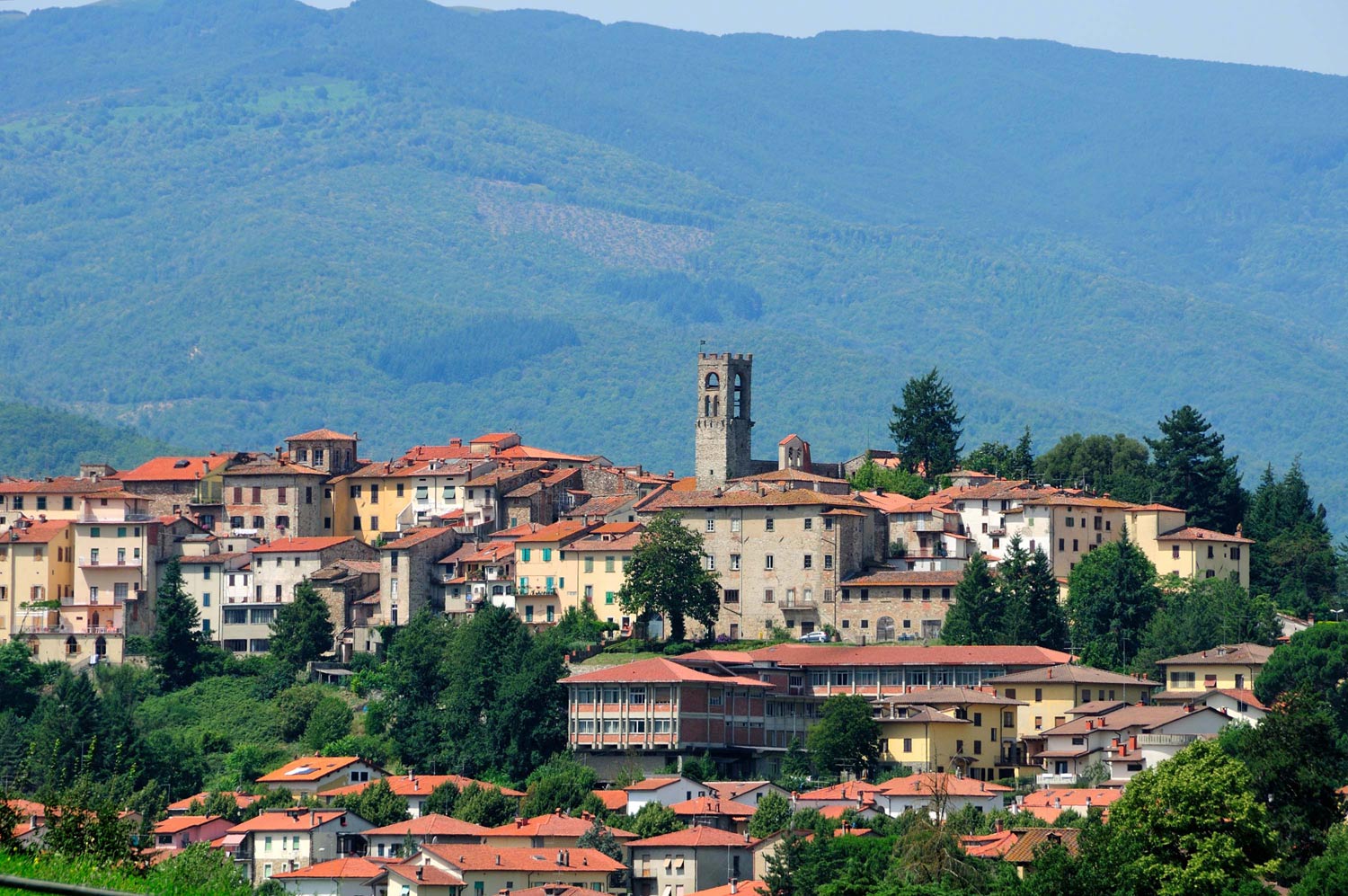 Veduta di Bibbiena. Foto Casentino Forest National Park