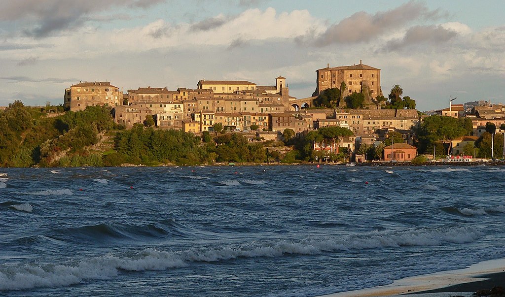 View of Capodimonte with the Rocca Farnese fortress on the summit of the village. Photo by Eugen Kalloch