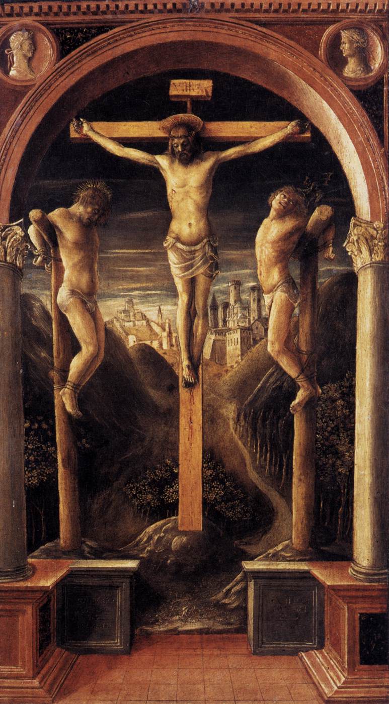 Vincenzo Foppa, Crocifissione (1456; olio su teavola, 68 x 38 cm; Bergamo, Accademia Carrara)
