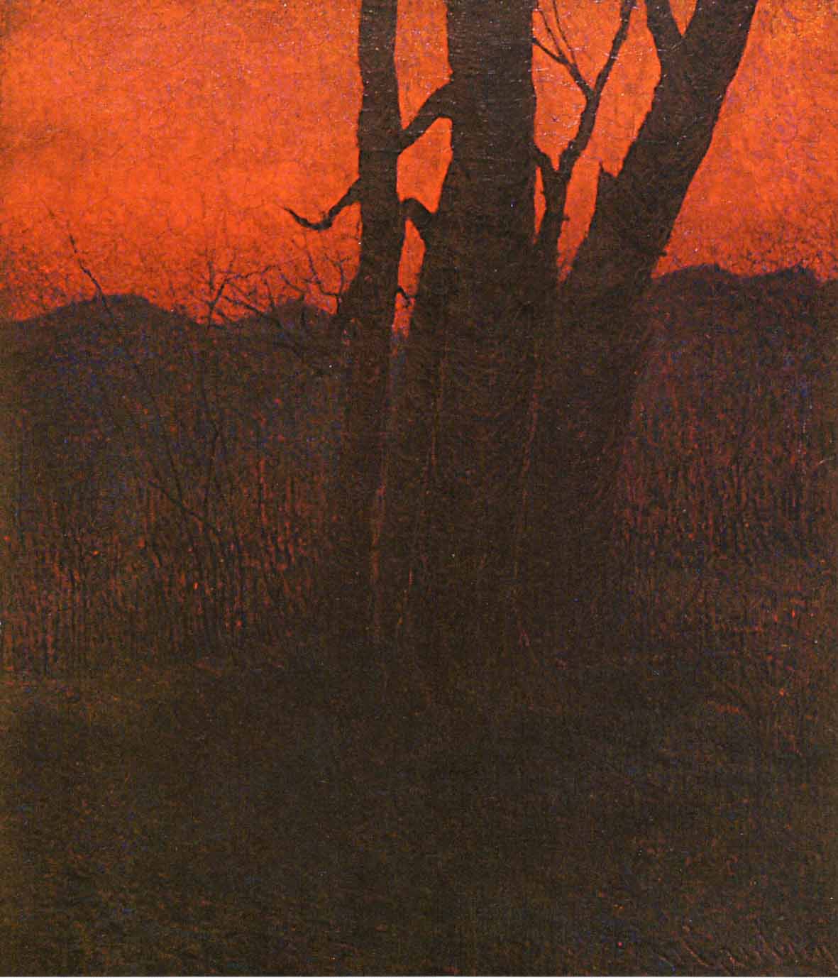 Vittore Grubicy De Dragon, L’ultima battuta del giorno che muore (1896; olio su tela, 36 x 31 cm; collezione privata)
