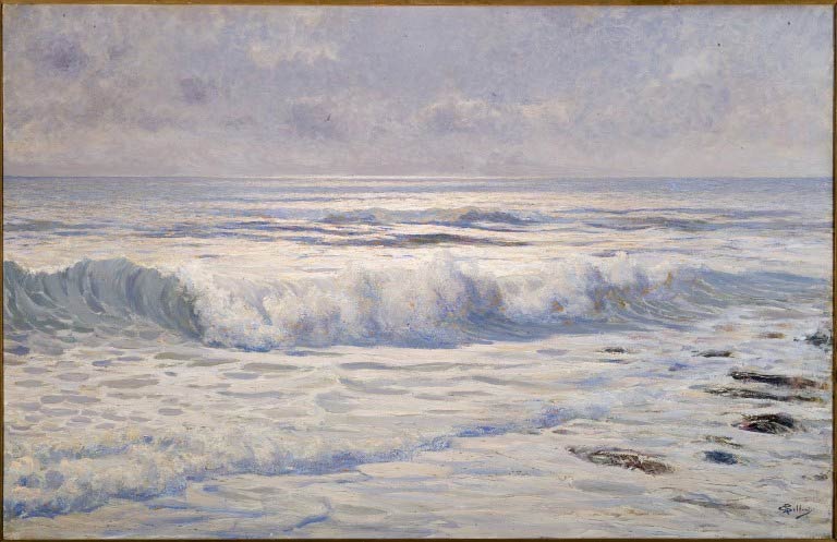 Giorgio Belloni, Mareggiata (1890-1899?; olio su tela, 140 x 90 cm; Piacenza, Galleria Ricci Oddi, inv. 148) 
