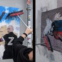 Street art a Milano, Cristina Donati Meyer realizza due opere contro la guerra in Ucraina