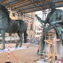 In restauro la statua equestre di Cosimo I de' Medici. Al via le visite guidate al cantiere 