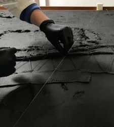 Escaping death: the return of Nero with stitches by Alberto Burri