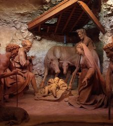 A nativity scene that served as a predella. Antonio Begarelli's masterpiece in Modena Cathedral.