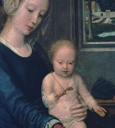 Gerard David's Our Lady of the Loaf: a mother feeding her child.