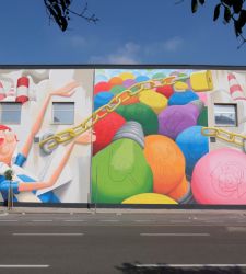 Inaugurato a Napoli l'eco-murale di Zed1 realizzato con eco-pitture mangiasmog 