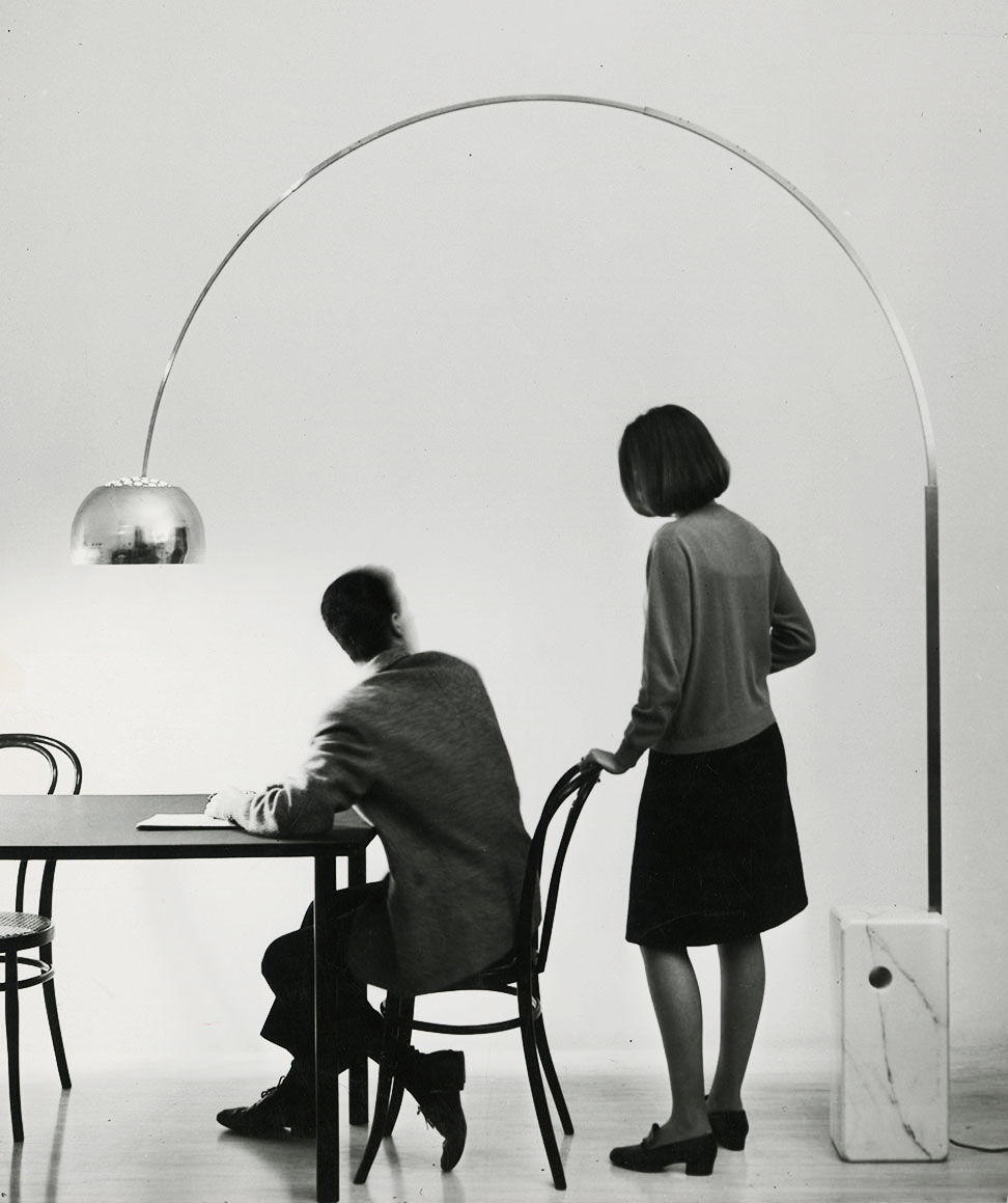 La lampada Arco. Foto: Studio Casali/Fondazione Achille Castiglioni