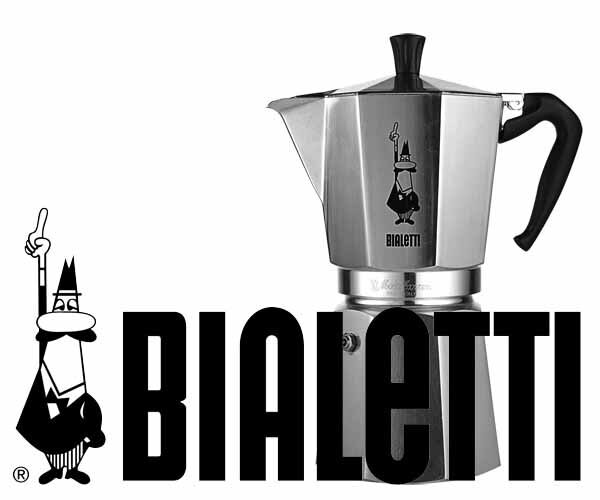 La Moka con il logo Omino coi baffi