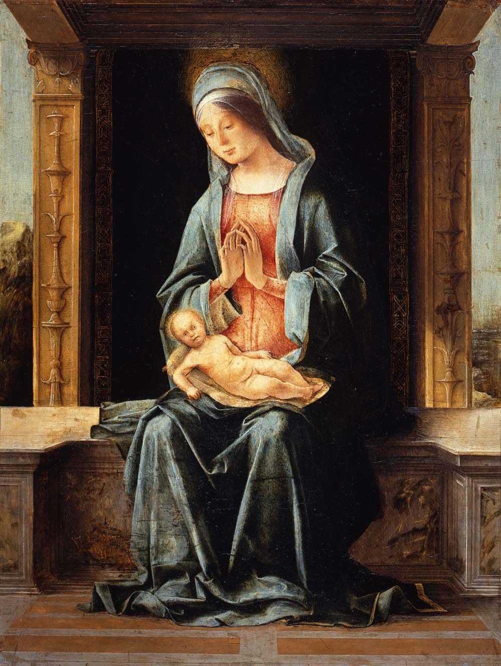 Dem kind. Эрколе ди Роберти (1450-1496). «Мадонна на троне» (1480).. Эрколе Роберти Мадонна э Санти. Эрколе Висконти.