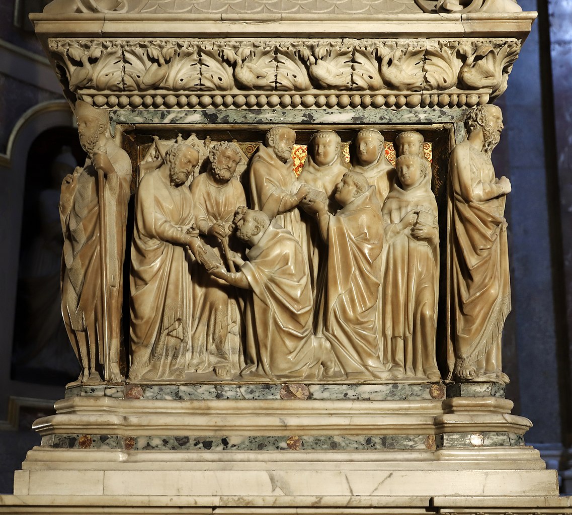 Nicola Pisano e aiuti, I santi Pietro e Paolo che consegnano la missione all'Ordine domenicano (1264-1267). Foto: Francesco Bini