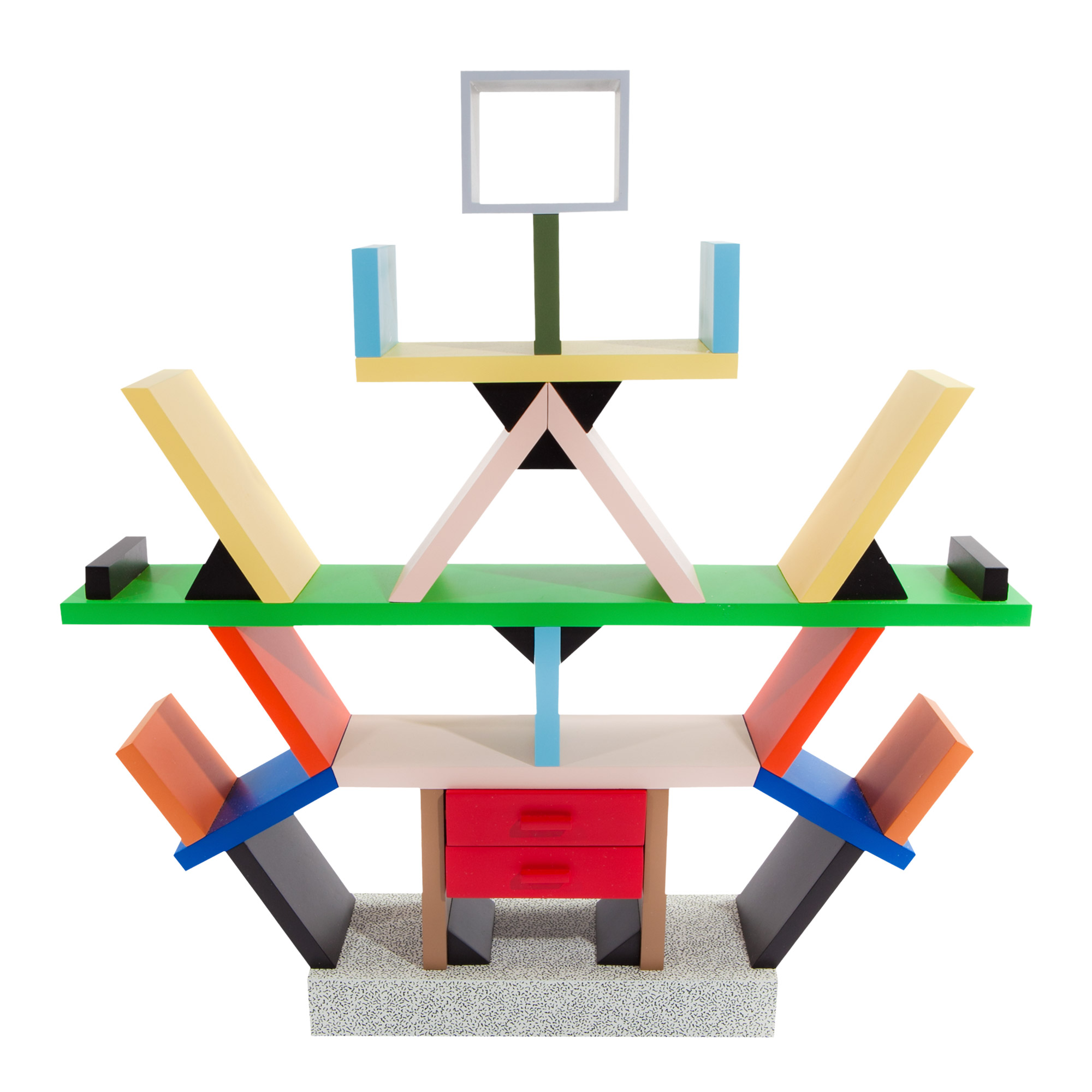 Ettore Sottsass, Carlton (1981; legno e laminato plastico, 195 x 190 x 40 cm)