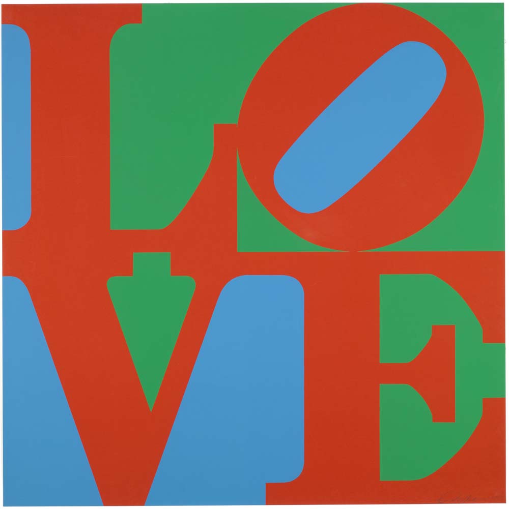 Robert Indiana, Love (1967; serigrafia, 863 x 863 mm; New York, MoMA)