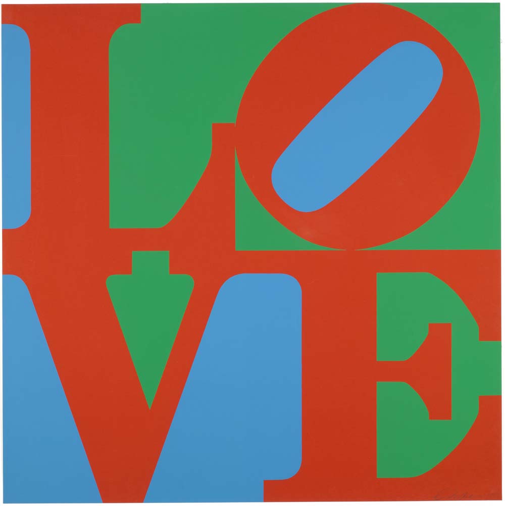Robert Indiana, Love (1967; serigrafia, 863 x 863 mm; New York, MoMA)