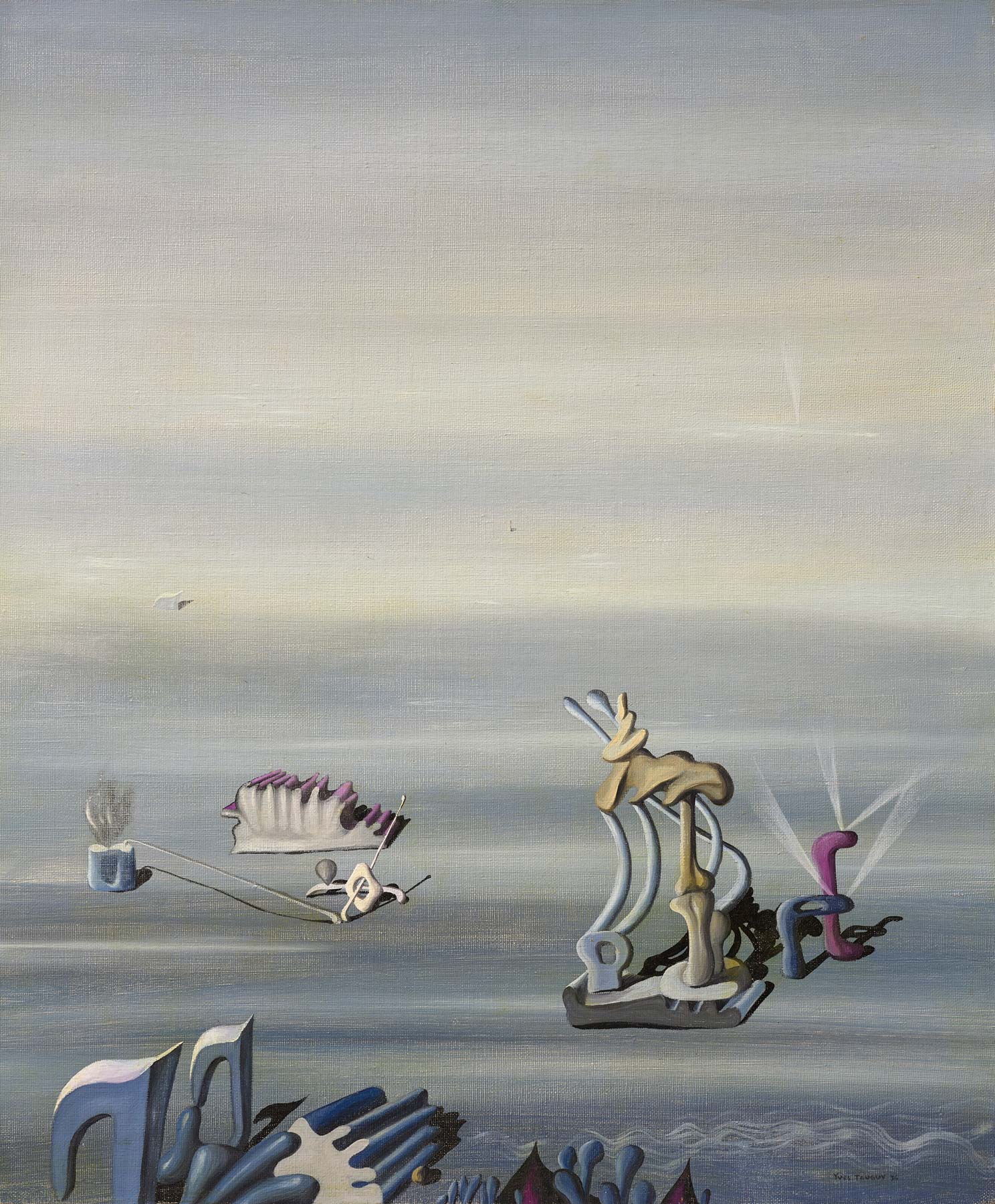 Yves Tanguy, Merveilles des mers (1936; óleo sobre lienzo, 55 x 46 cm)