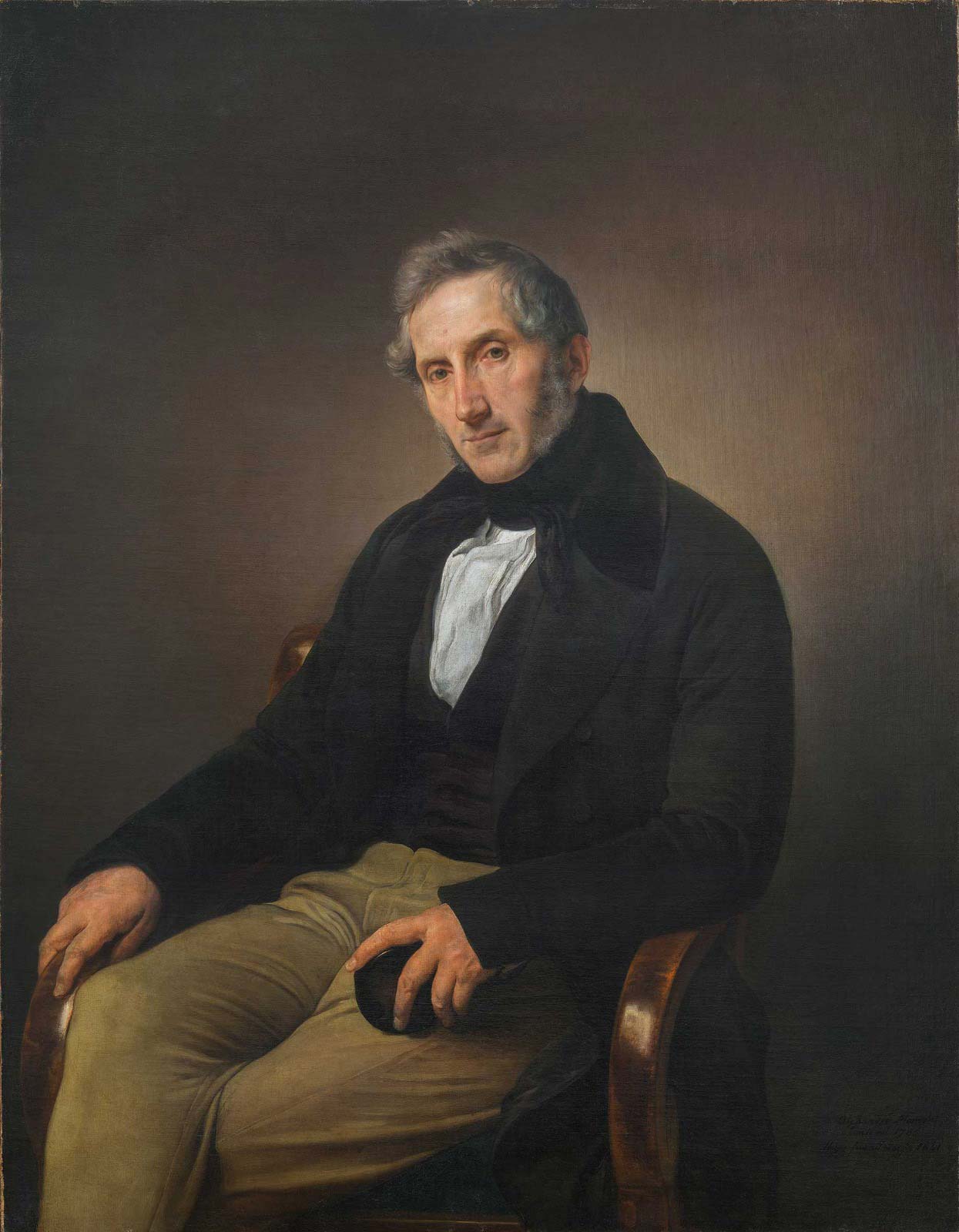 Francesco Hayez, Ritratto di Alessandro Manzoni (1841; olio su tela, 119 × 93 cm; Milano, Pinacoteca di Brera, Inv. Reg. Cron. 963)