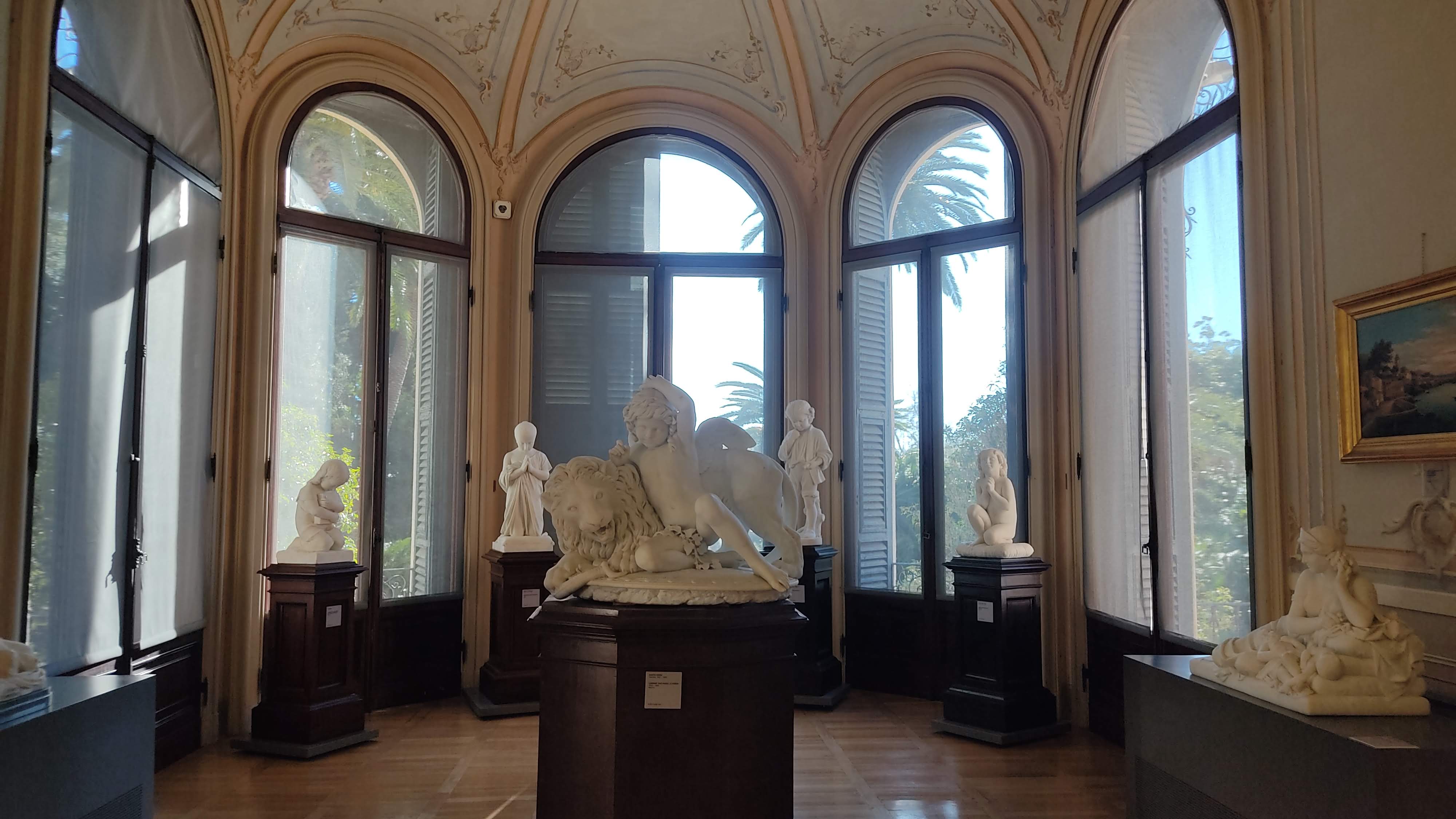 The oriel of Villa Salluzzo Serra, with works that belonged to Odone di Savoia