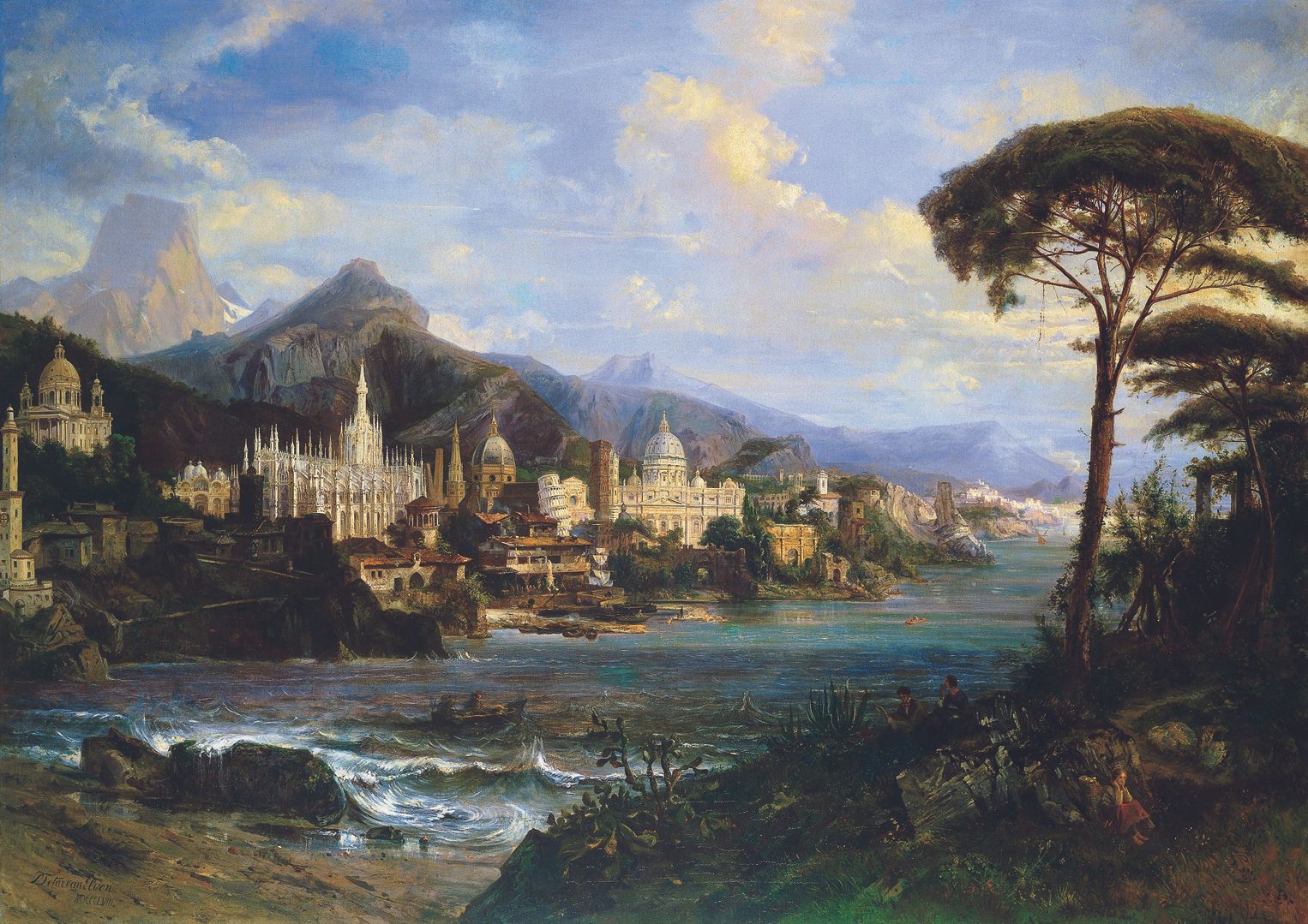 Petrus Henricus Theodor Tetar van Elven, Fantastic Views and City Views in Nineteenth-Century Art (1858; oil on canvas, 252 x 353 cm; Genoa, Gallery of Modern Art)